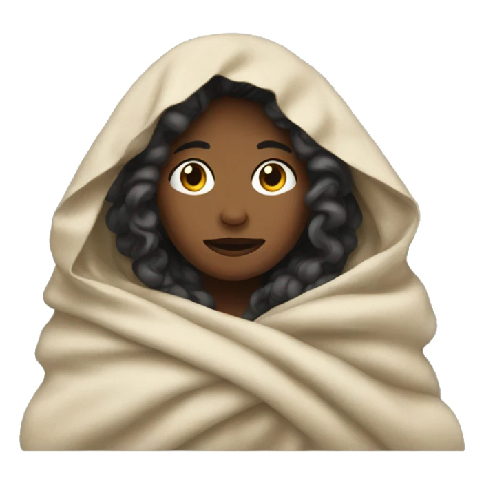 girl in a blanket sticker