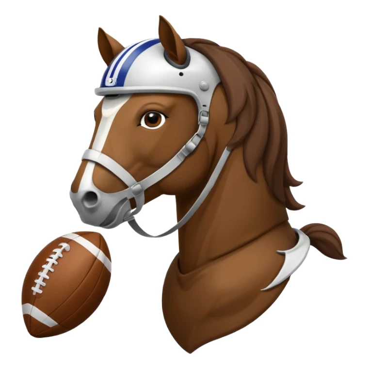 Horse football mascot sticker