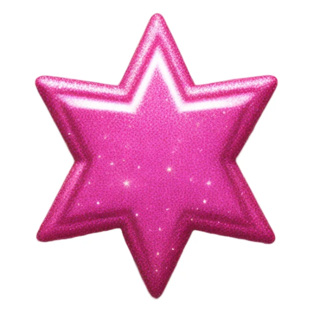 Pink glittery Jewish star sticker