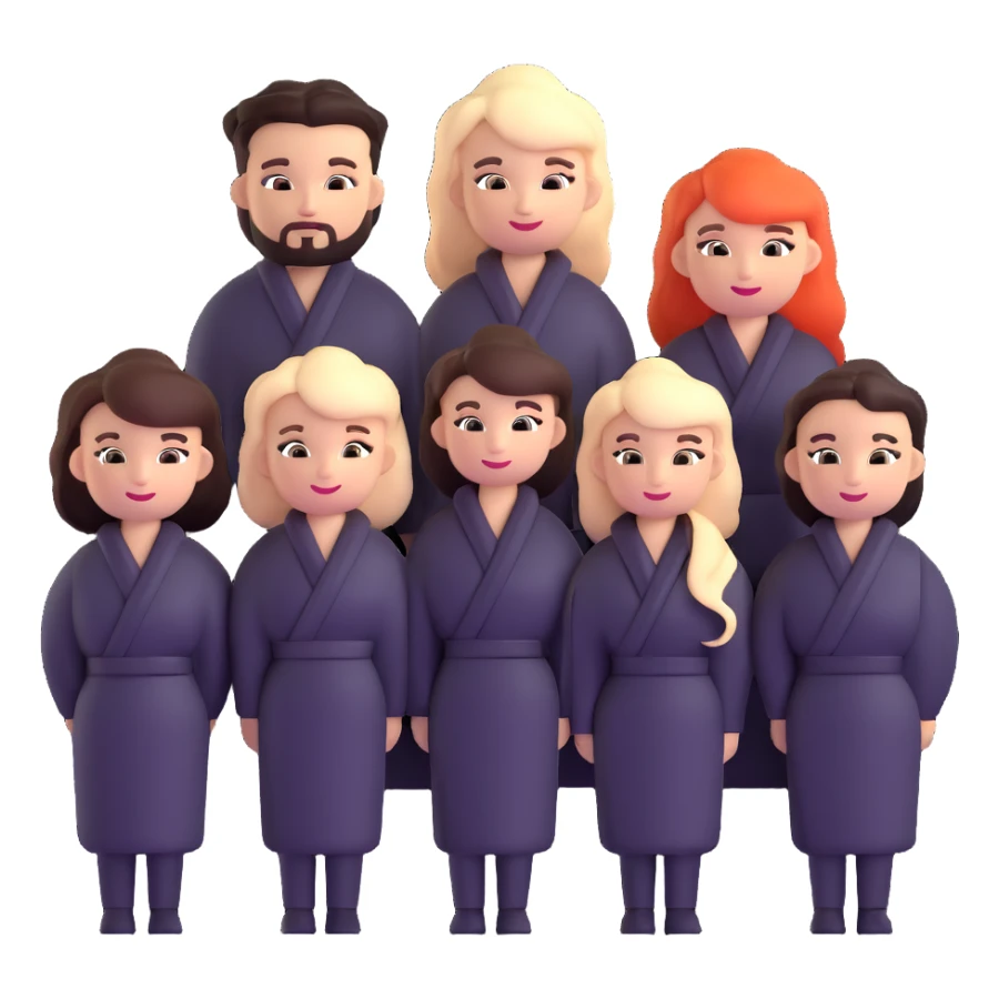 professional hairstylists team group sticker