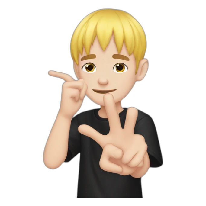 Lil peep doing rocks signs with his right hand sticker