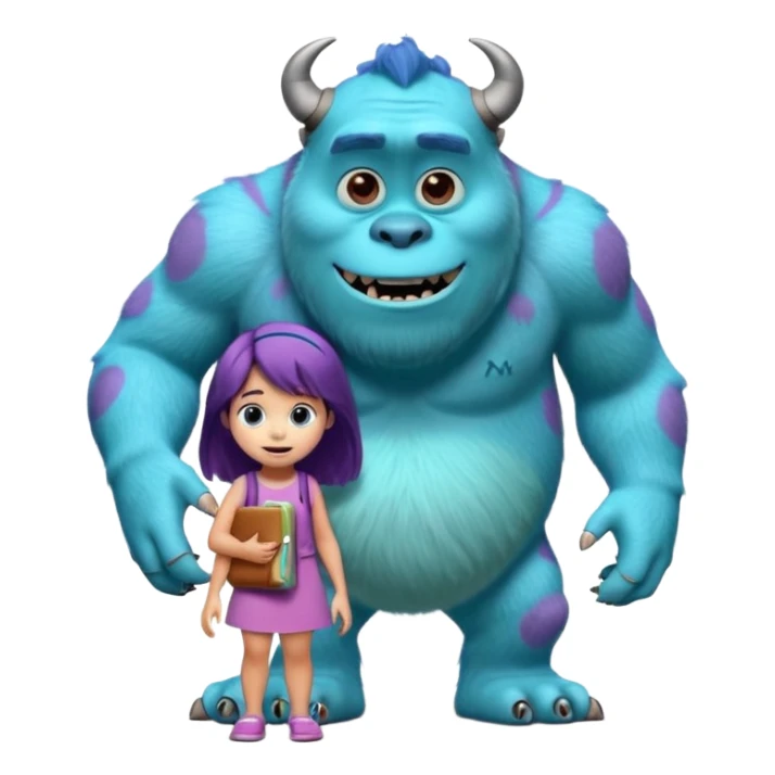 monsters inc sulley with small girl sticker