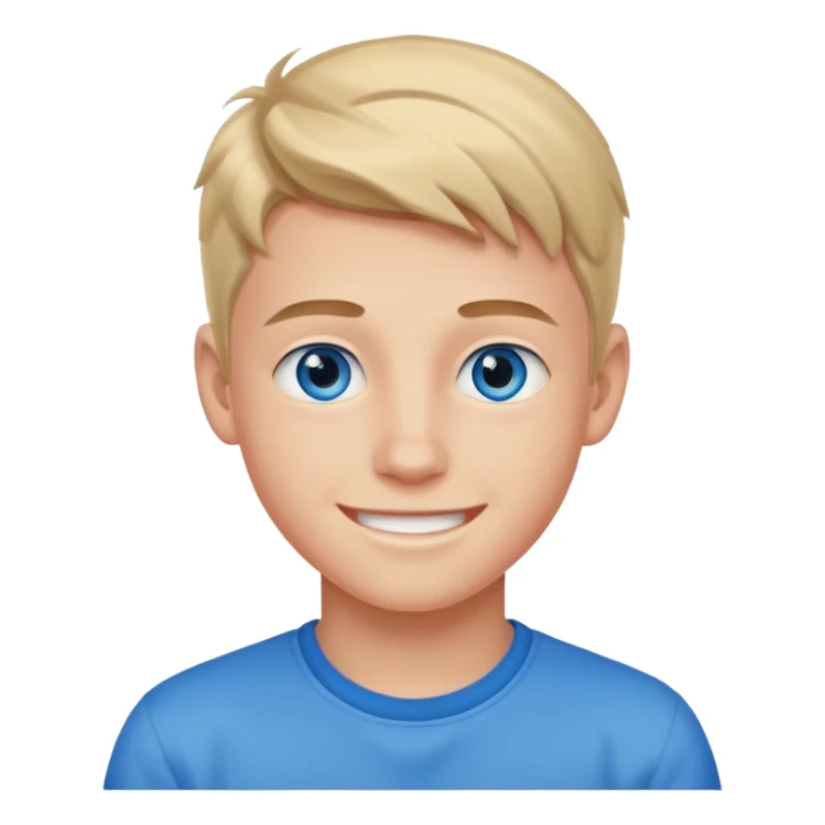 niño guapo adolescente de ojos azules sticker