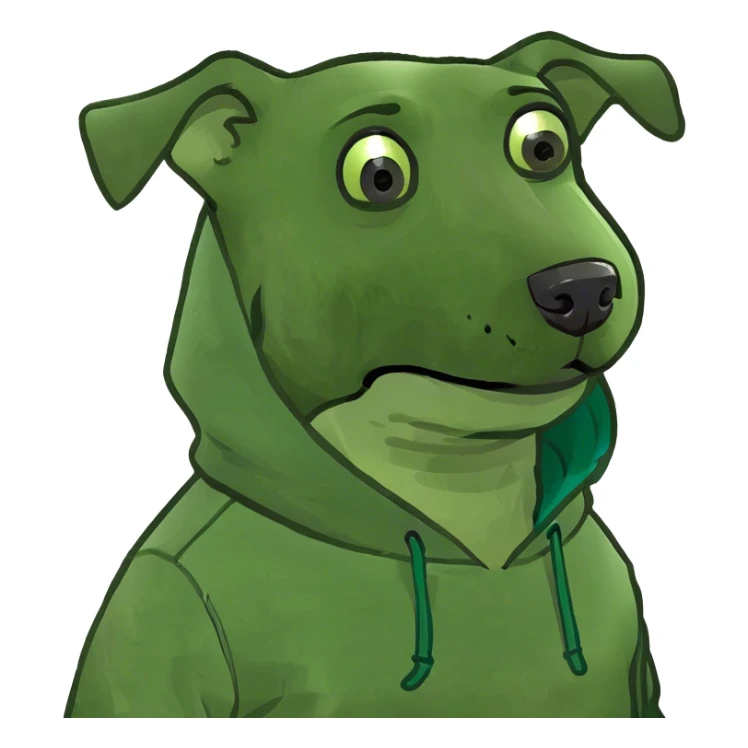 Dog Whereing a hoodie  sticker