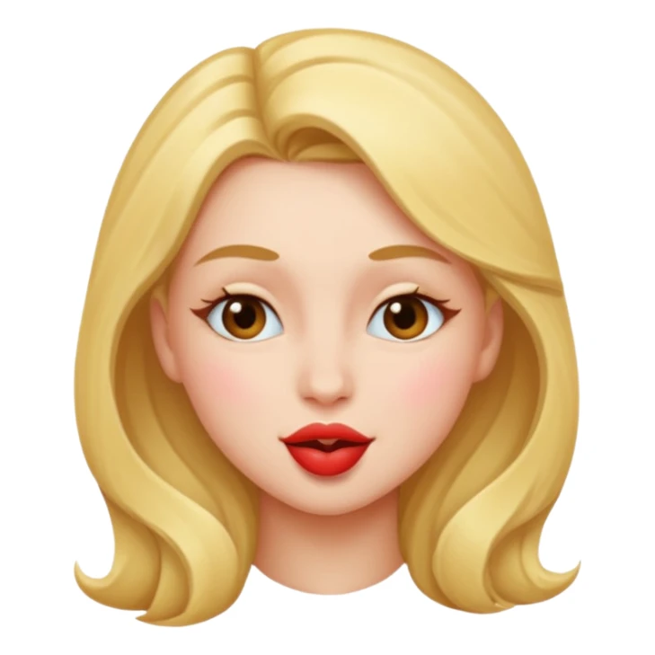 Girl kiss and wink sticker