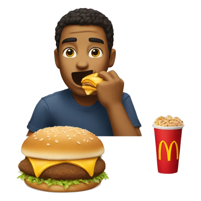 Kai Cenat eating McDonald’s sticker