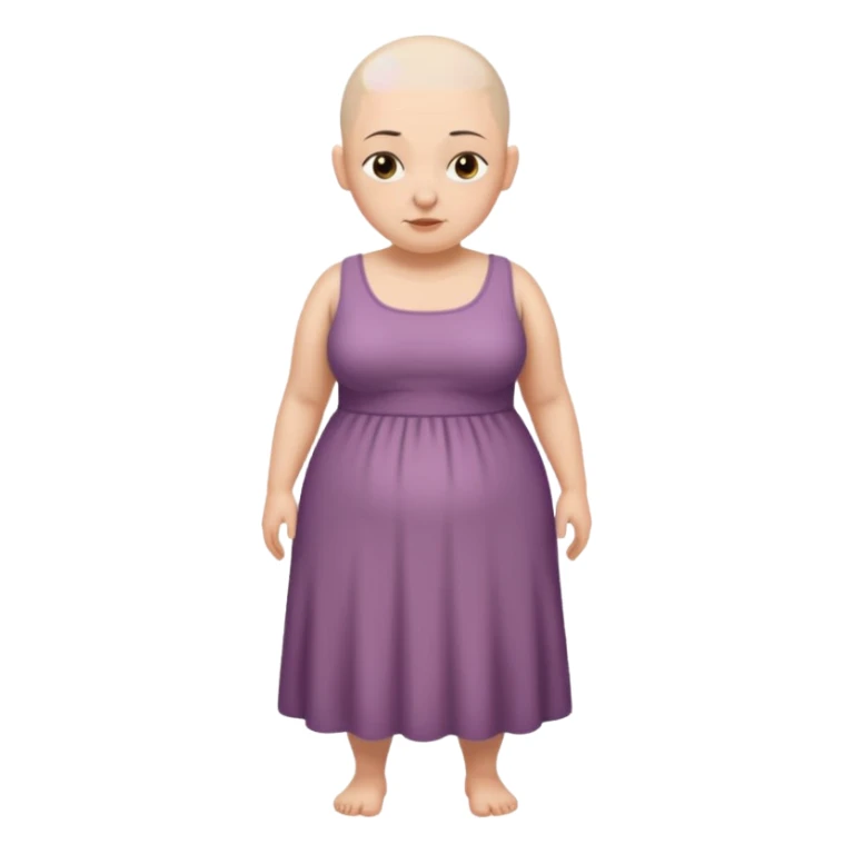 Hunchback small no hair fat woman sticker