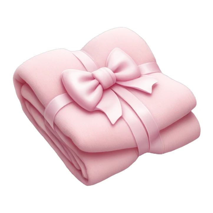 cute pastel pink blanket with white bow sticker