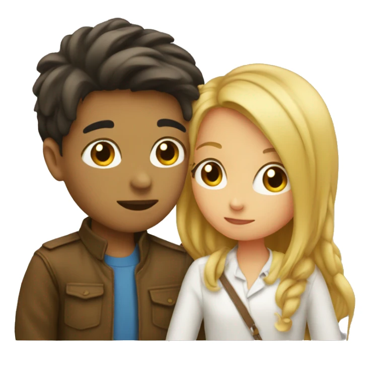 Boy kiss girl sticker