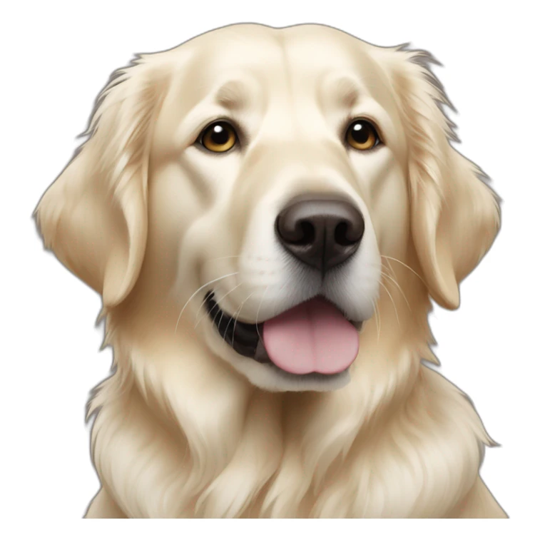 one white retriever and one golden retriever sticker