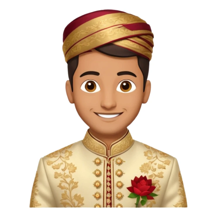 groom sherwani attire emoji only sticker