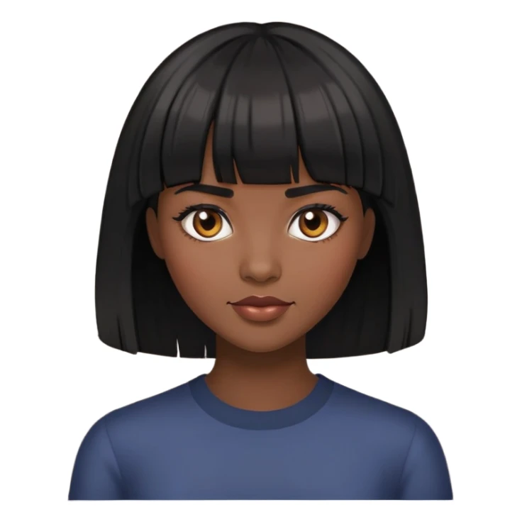 zumbi mulher com cabelo preto e franja sticker