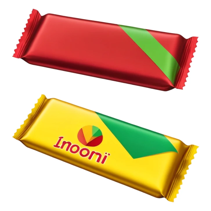 Rød-gul-grønn KVIKK LUNSJ bar sticker