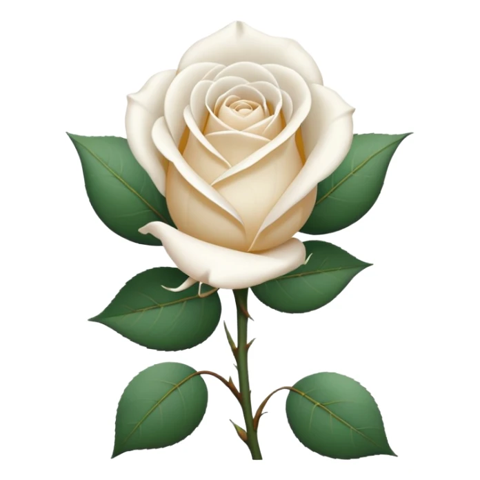 white rose, without green leaves, just flower sticker
