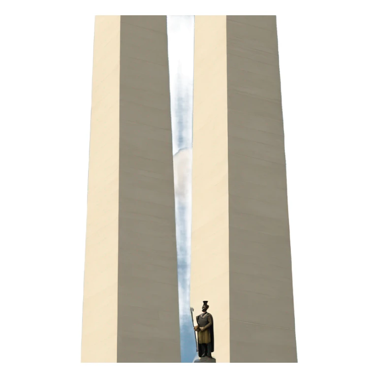 Moroni on top of Washington monument  sticker