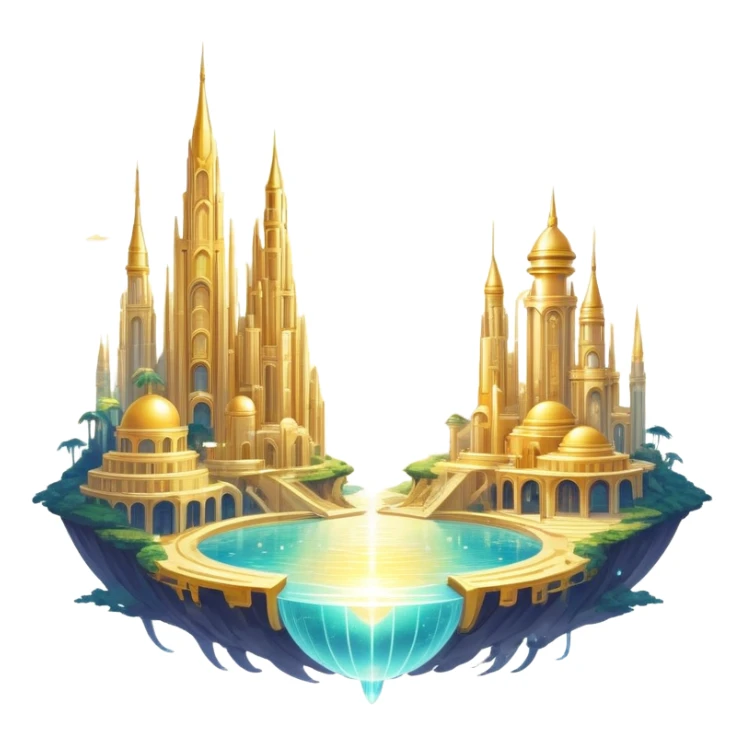 Epic divine sparkly glittery complex detailed gradients white golden bright light solarpunk sunny aesthetic-scenery sticker