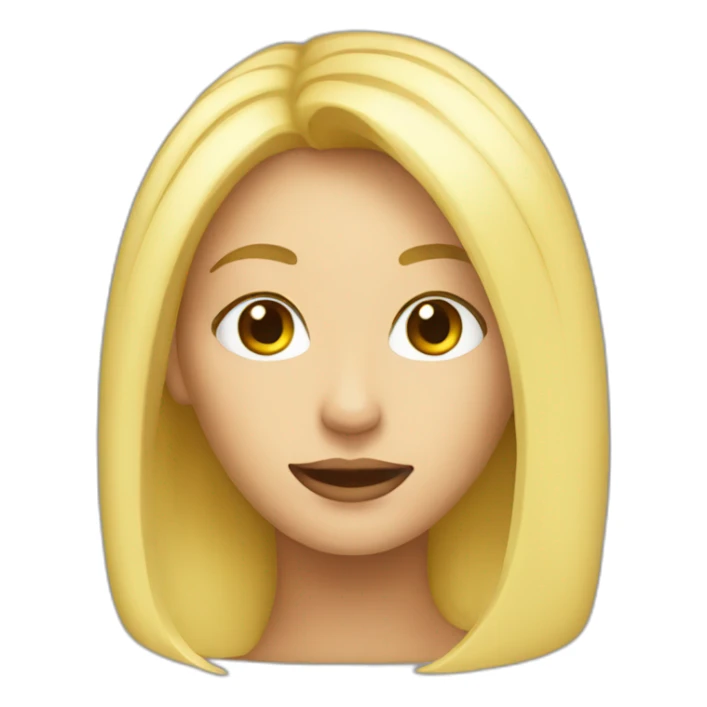 a blond woman face cam sticker