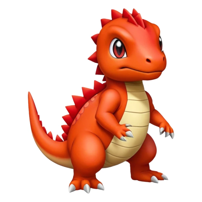Cute Baby Charmeleon-Guilmon-Tyrunt-hybrid (full body) sticker