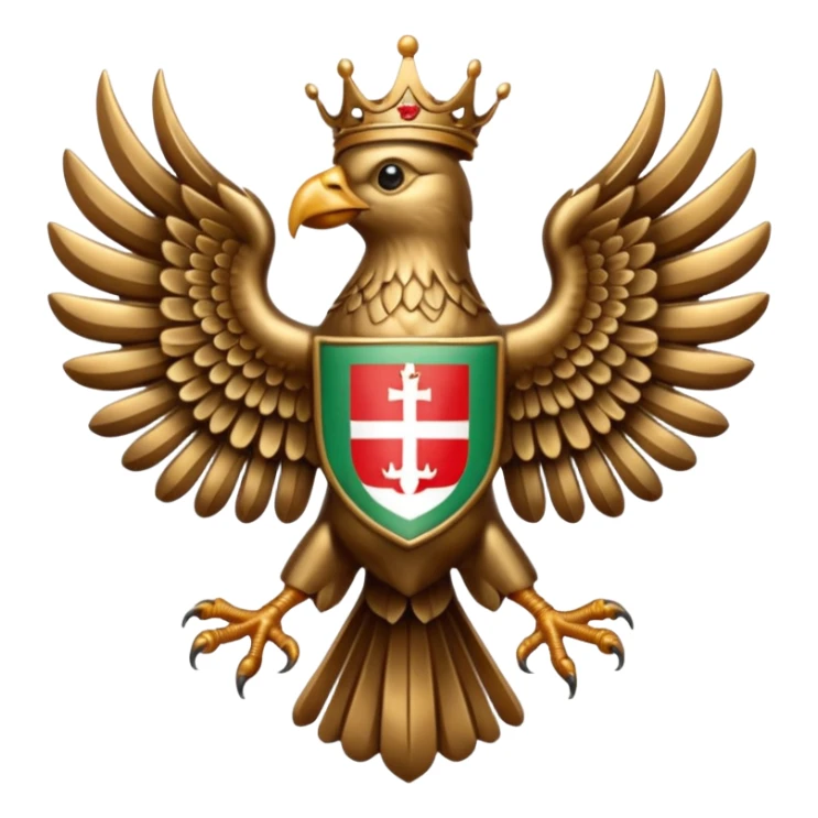 Hungarian turul bird with the cot of arms sticker