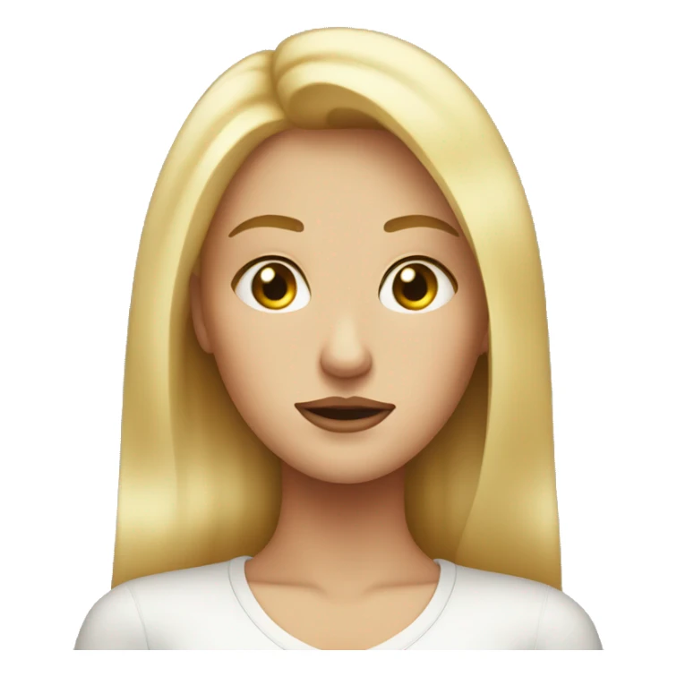 A blonde woman rolling her eyes sticker