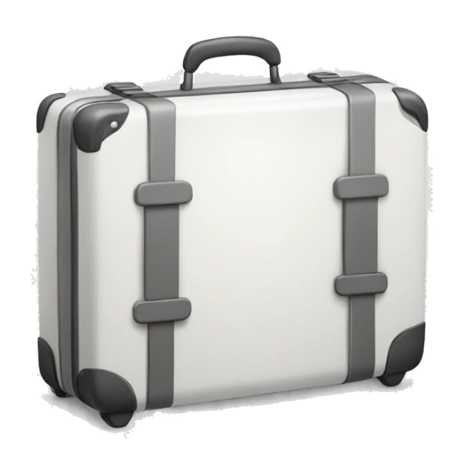 White suitcase sticker