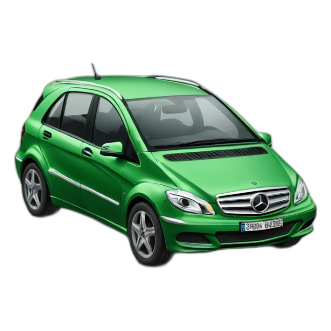 voiture electrique mercedes longue verte sticker