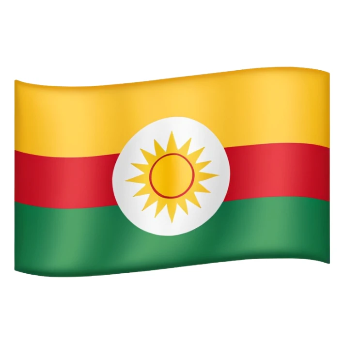 The beautiful flag of Iraqi Kurdistan sticker