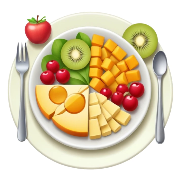 colorful balanced meal with nutrients for vitality and energy sticker