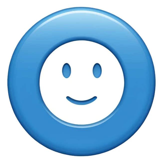 Un círculo azul con un ✅ en medio sticker