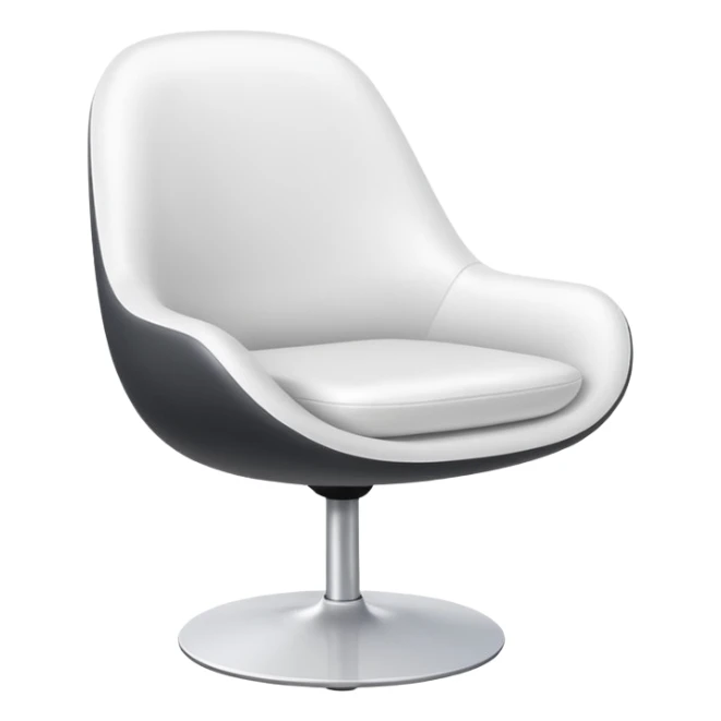 modern white chair sticker