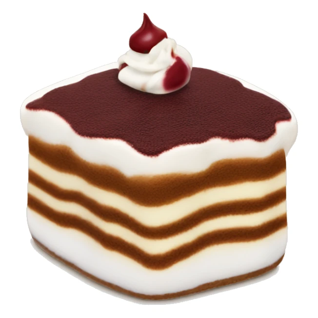 Burgundy colored tiramisu sticker