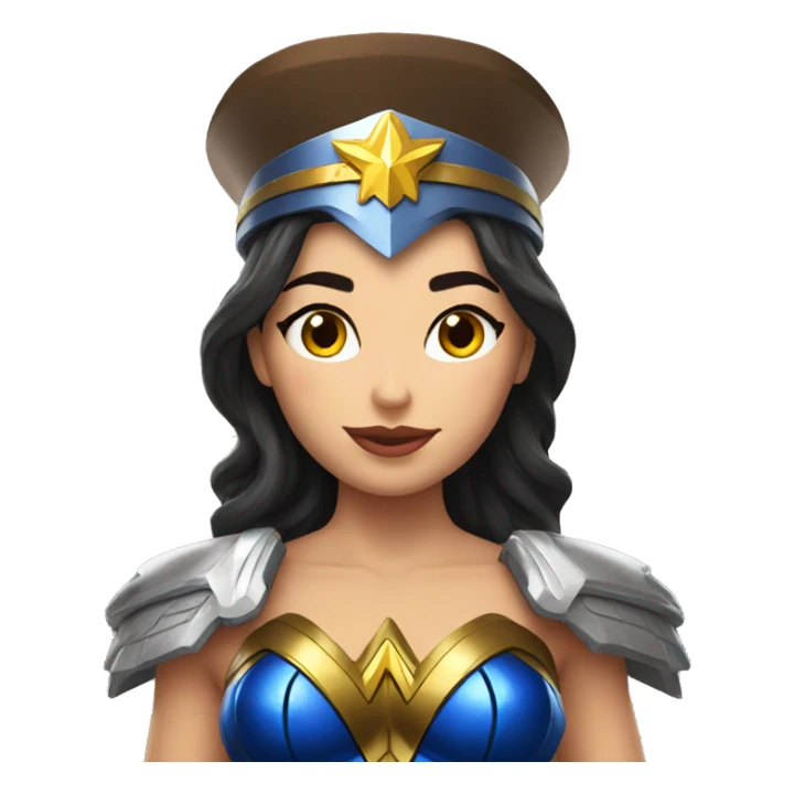 wonder woman in funny hat sticker