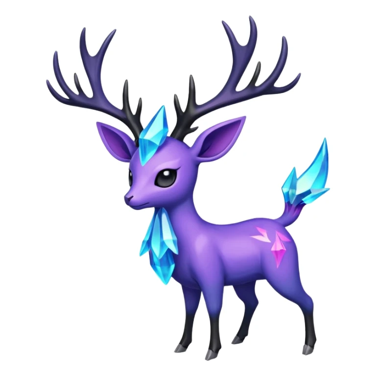 Pokemon legendary cian and purple crystal xerneas sticker