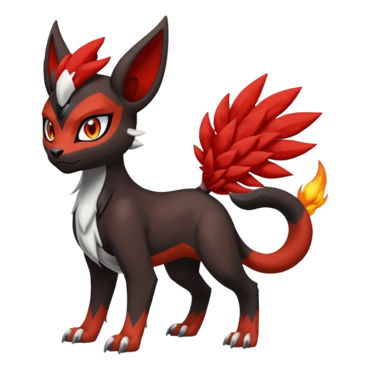 Handsome cool badass edgy Meloetta-Absol-Houndour-Litten-Guilmon-Giratina-Pokémon-Fakémon-fusion-hybrid-creature sticker