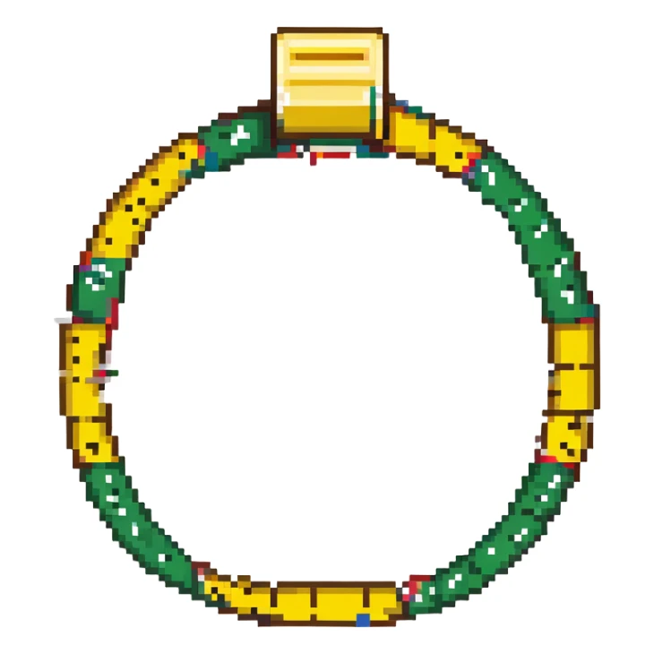 A tape measure forming a loop around a waist sticker