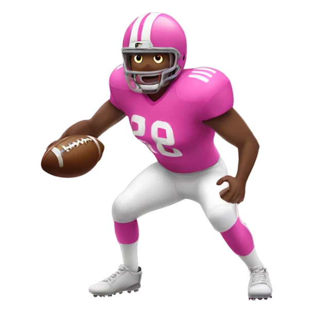 pink football with hands sticker
