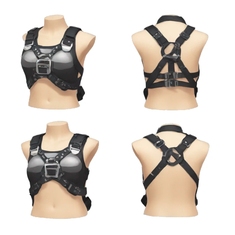 Anthro Punk Fursona Chest Harness  sticker