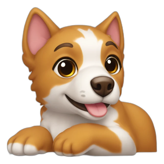 Kalp ortasında yarısı turuncu ve mor kalp sticker