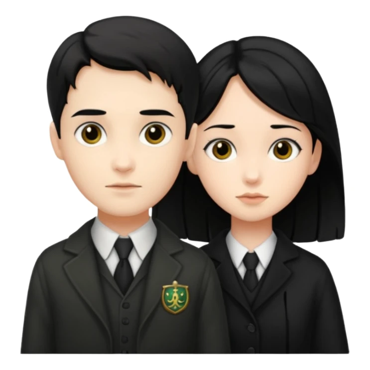 Tom Riddle and a black haired girl sticker