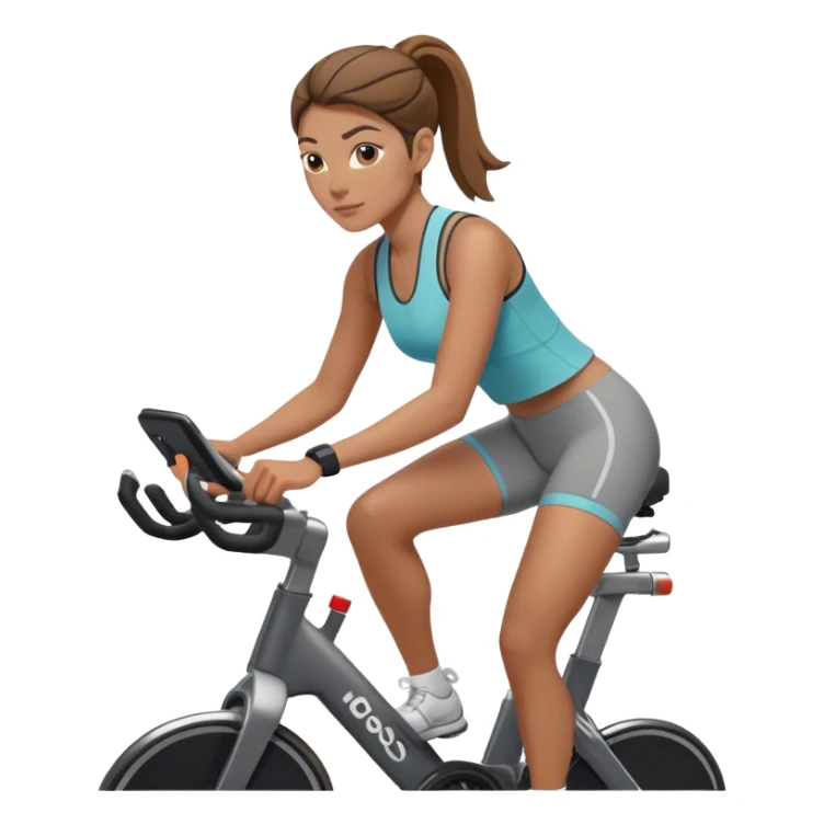 female on Peloton Bike sticker