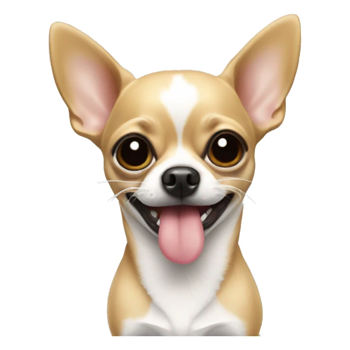 Chihuahua with white tube in mouth sticker