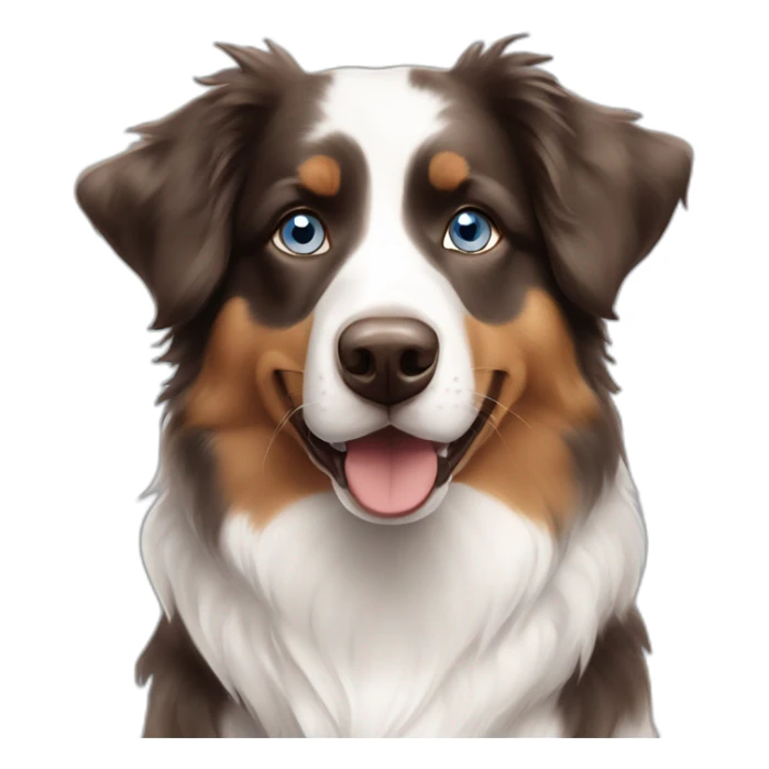 blue eyes dog australian shepherd brown sticker