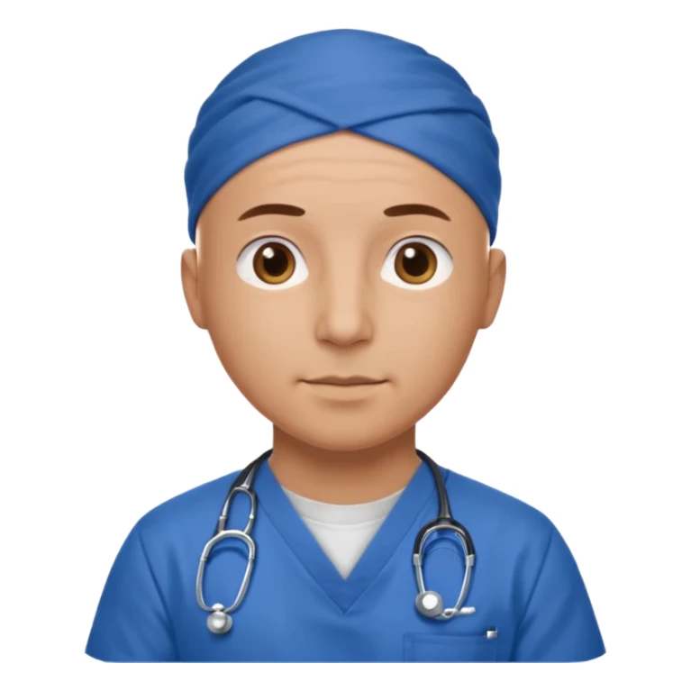 bald doctor with short bandanna sticker