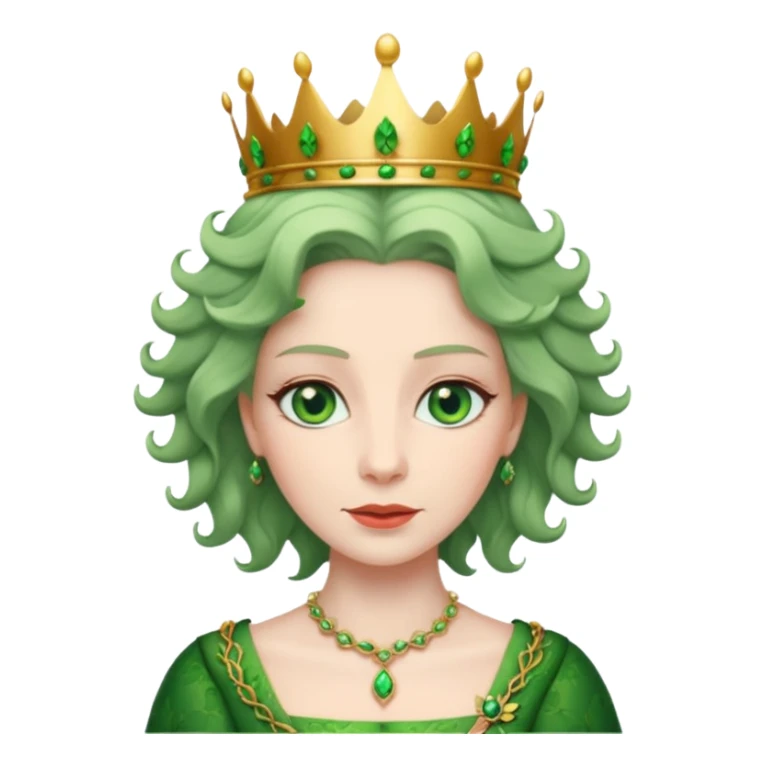 The queen with vine-like hair sticker