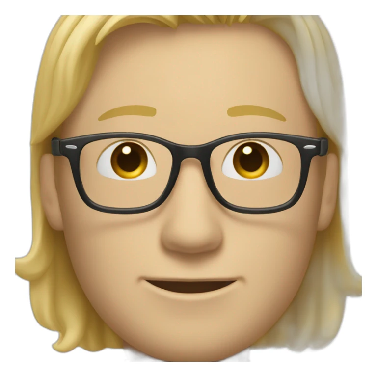 Handsome winky faced blond man with short hair and persol glasses sticker
