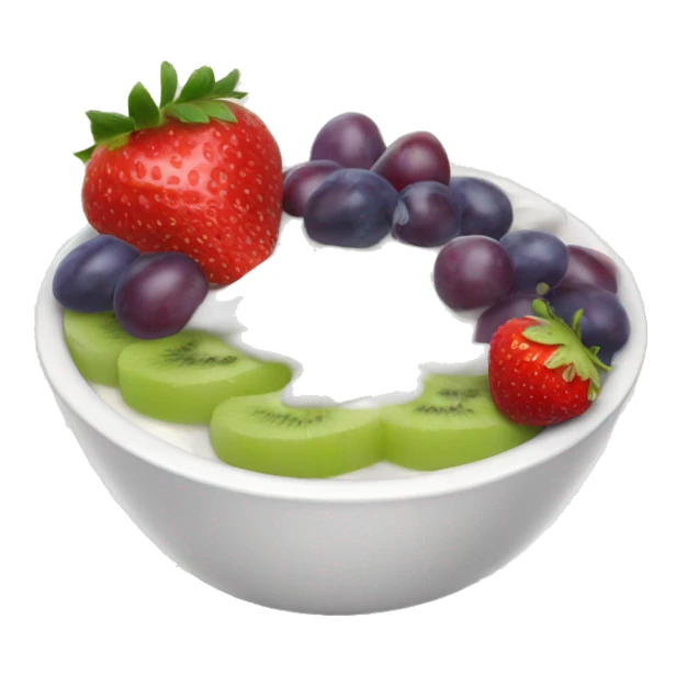 fruit yogurt bowl with strawberries and grapes sticker