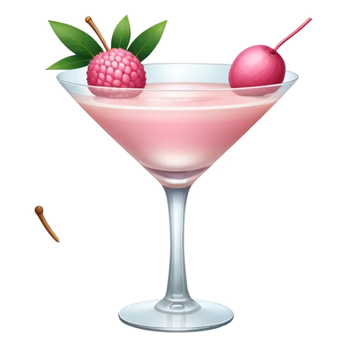 baby pink lychee martini drink sticker