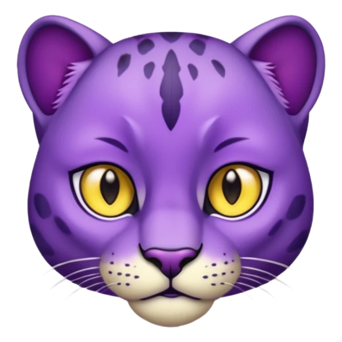 Purple Panther face turned to the slight right sticker