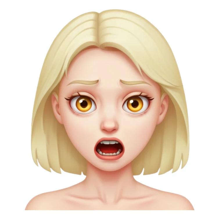 Girl mad hold her neck sticker