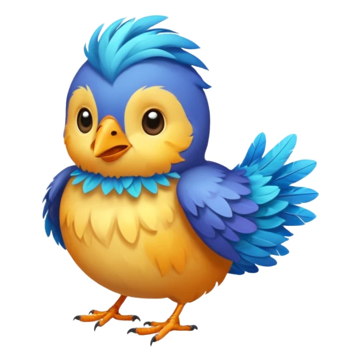 Happy little bird flying sticker